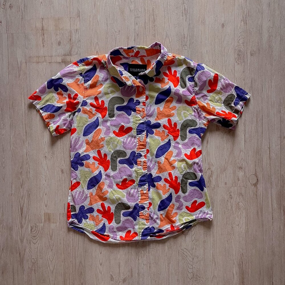 Wildfang Limited Edition Colorful Short-Sleeve Button-Front Shirt